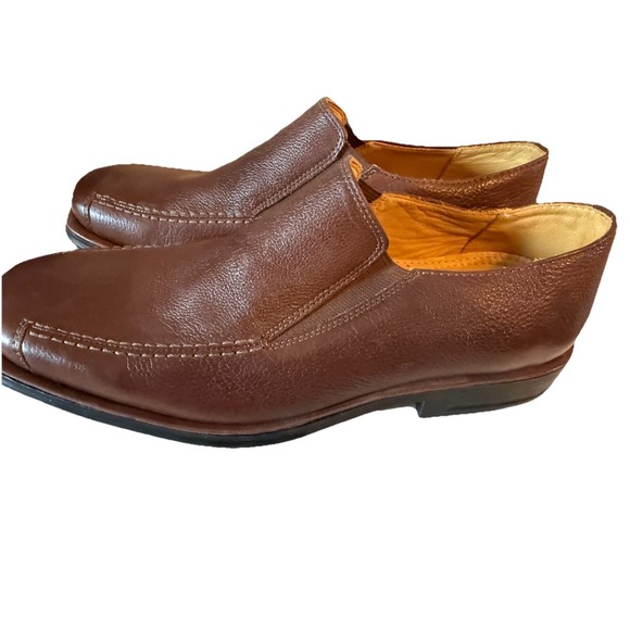 Sandro 5302 Mens 13D Brown‎ Leather Square Toe Gore Loafers, Made in Brazil main image 4